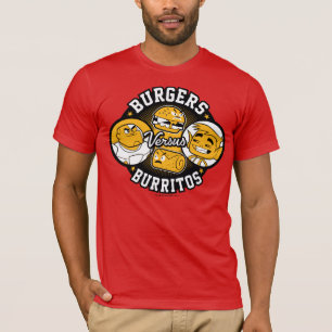 10代のなタイタンは行きます!  のハンバーガー対ブリトー Tシャツ