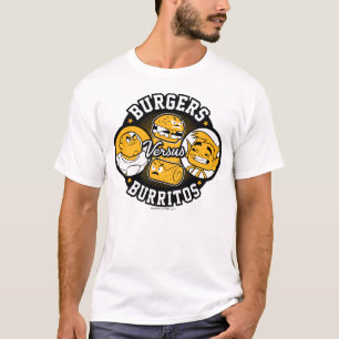 10代のなタイタンは行きます! のハンバーガー対ブリトー Tシャツ