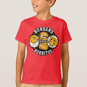 10代のなタイタンは行きます! のハンバーガー対ブリトー Tシャツ