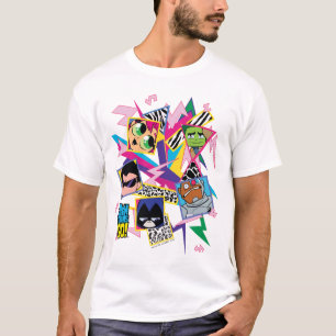 10代のなタイタンは行きます!  のレトロの90年代はコラージュを分けます Tシャツ