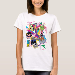 10代のなタイタンは行きます!  のレトロの90年代はコラージュを分けます Tシャツ