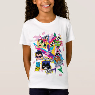 10代のなタイタンは行きます! のレトロの90年代はコラージュを分けます Tシャツ