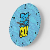 10代のなタイタンは行きます! |のロゴ ラージ壁時計 (傾斜)