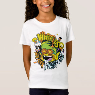 10代のなタイタンは行きます! の獣の男の子のワッフル Tシャツ