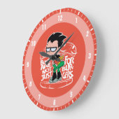 10代のなタイタンは行きます! |ロビンの利得のScootyのパン ラージ壁時計 (傾斜)
