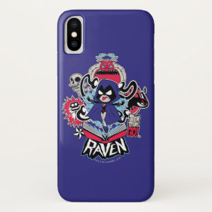 10代のなタイタンは行きます! 写実的な のワタリガラスの悪魔的な力 iPhone X ケース