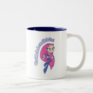 10代のなタイタンは行きます! Starfire "Cribblenibbits! " ツートーンマグカップ