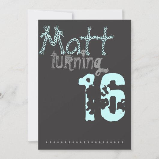 10代のな人の体操の誕生日の招待状 招待状 (正面)