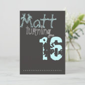 10代のな人の体操の誕生日の招待状 招待状 (スタンド正面)