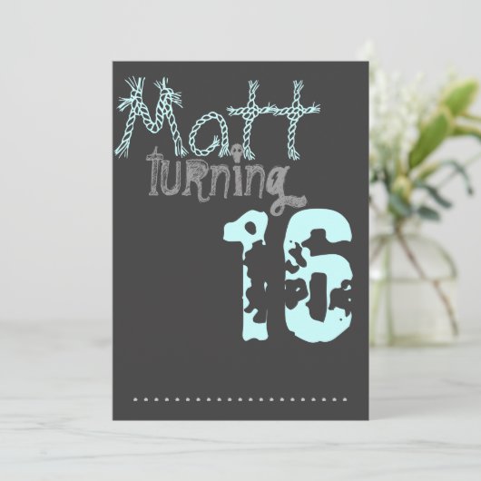 10代のな人の体操の誕生日の招待状 招待状 (スタンド正面)