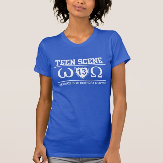 10代のな場面ギリシャの刺激を受けたな第13誕生日のティー Tシャツ (正面)