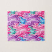 10代のな女の子のための美しくカラフルなパステル調の水晶 ジグソーパズル (横)