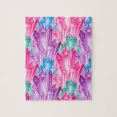 10代のな女の子のための美しくカラフルなパステル調の水晶 ジグソーパズル (縦)