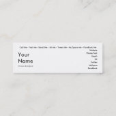 10代のな戯曲-社会的な媒体の個人的なカード スキニー名刺 (裏面)