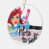 10代のな自己へのノート セラミックオーナメント (左)