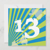 10代のな誕生日のパーティの招待状|の男の子 招待状 (正面)