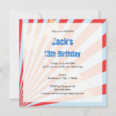 10代のな誕生日のパーティの招待状|の男の子 招待状 (裏面)