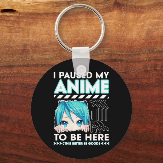 10代のアニメファンTeが来るためにアニメを一時停止した キーホルダー (正面)