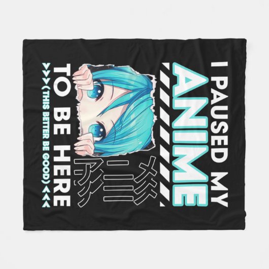 10代のアニメファンTeが来るためにアニメを一時停止した フリースブランケット (正面(横))