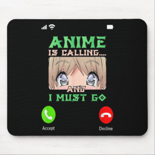 10代のアニメMerch Boys Mens Girls Anime is Callin マウスパッド