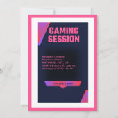 10代のゲームセッション誕生日bash 招待状 (裏面)