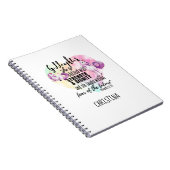 10代のゴドーターギフトピンクのユニコーン諺かわいい ノートブック (右側)