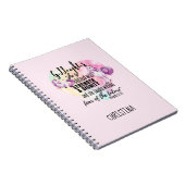 10代のゴドーターギフトピンクのユニコーン諺かわいい ノートブック (右側)