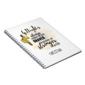 10代のゴド娘やる気を起こさせる引用文ひまわり ノートブック (右側)