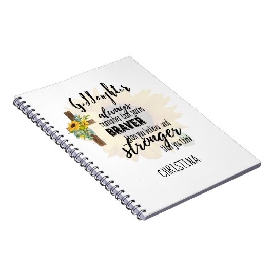 10代のゴド娘やる気を起こさせる引用文ひまわり ノートブック (右側)