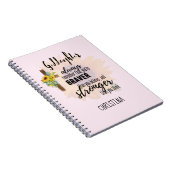 10代のゴド娘やる気を起こさせる引用文ひまわり ノートブック (右側)