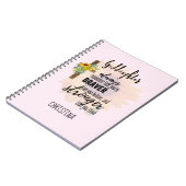 10代のゴド娘やる気を起こさせる引用文ひまわり ノートブック (左側)