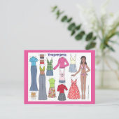 10代のシーンシェルビー紙ドール葉書 ポストカード (スタンド正面)