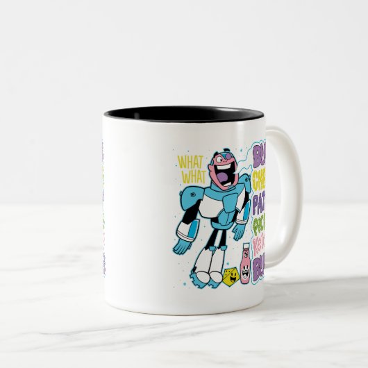 10代のタイタン行け！ |サイボーグバーガーラップの ツートーンマグカップ (正面右)