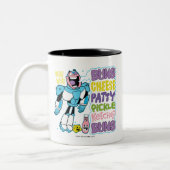 10代のタイタン行け! |サイボーグバーガーラップの ツートーンマグカップ (左)