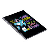 10代のタイタン行け！ |サイボーグバーガーラップの ノートブック (右側)