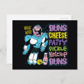 10代のタイタン行け! |サイボーグバーガーラップの ポストカード (正面/裏面)