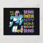 10代のタイタン行け! |サイボーグバーガーラップの ポストカード (正面)