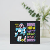 10代のタイタン行け! |サイボーグバーガーラップの ポストカード (スタンド正面)