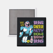 10代のタイタン行け! |サイボーグバーガーラップの マグネット (正面/裏面)