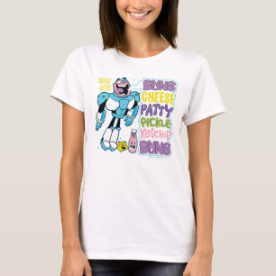 10代のタイタン行け！  サイボーグバーガーラップの Tシャツ