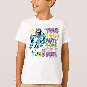 10代のタイタン行け! サイボーグバーガーラップの Tシャツ