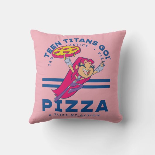 10代のタイタン行け!スターファイア「真実の正義ピザ」 クッション (裏面)