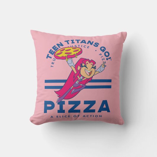 10代のタイタン行け!スターファイア「真実の正義ピザ」 クッション (正面)