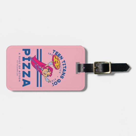 10代のタイタン行け!スターファイア「真実の正義ピザ」 ラゲッジタグ (正面横)