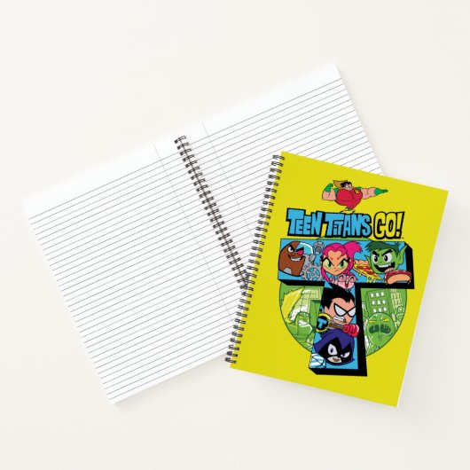 10代のタイタン行け！ |タイタンズタワーコラージュ ノートブック (内部)