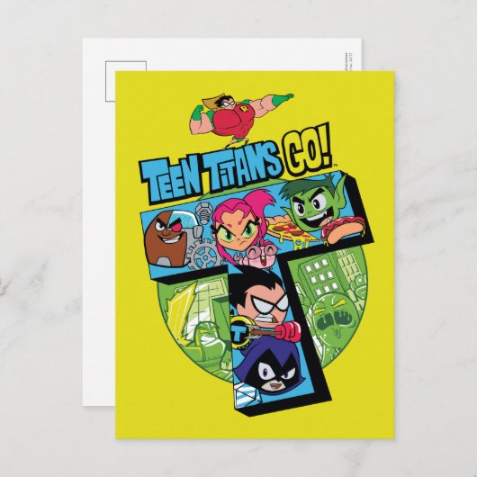 10代のタイタン行け！ |タイタンズタワーコラージュ ポストカード (正面/裏面)