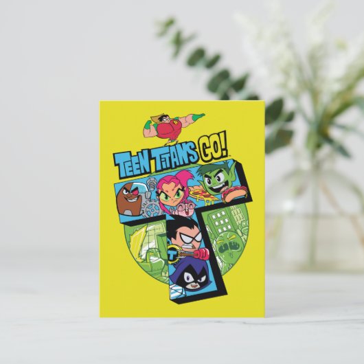 10代のタイタン行け！ |タイタンズタワーコラージュ ポストカード (スタンド正面)