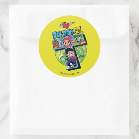 10代のタイタン行け！ |タイタンズタワーコラージュ ラウンドシール (バッグ)