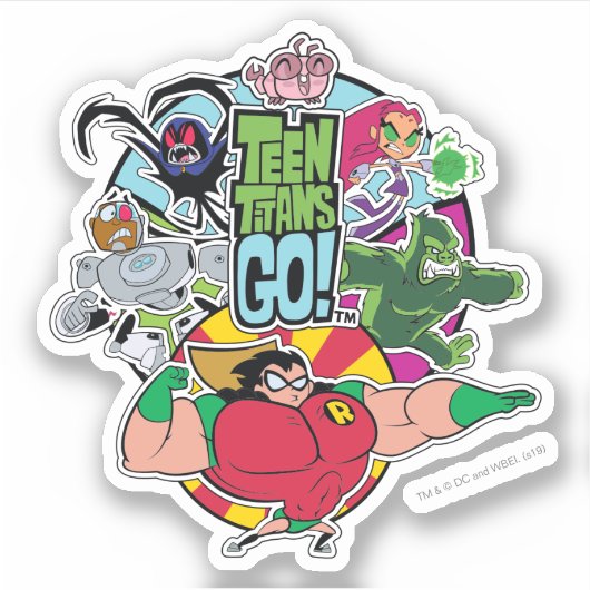 10代のタイタン行け！ |チームグループグラフィック シール (正面)