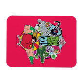 10代のタイタン行け! |チームグループグラフィック マグネット (横)